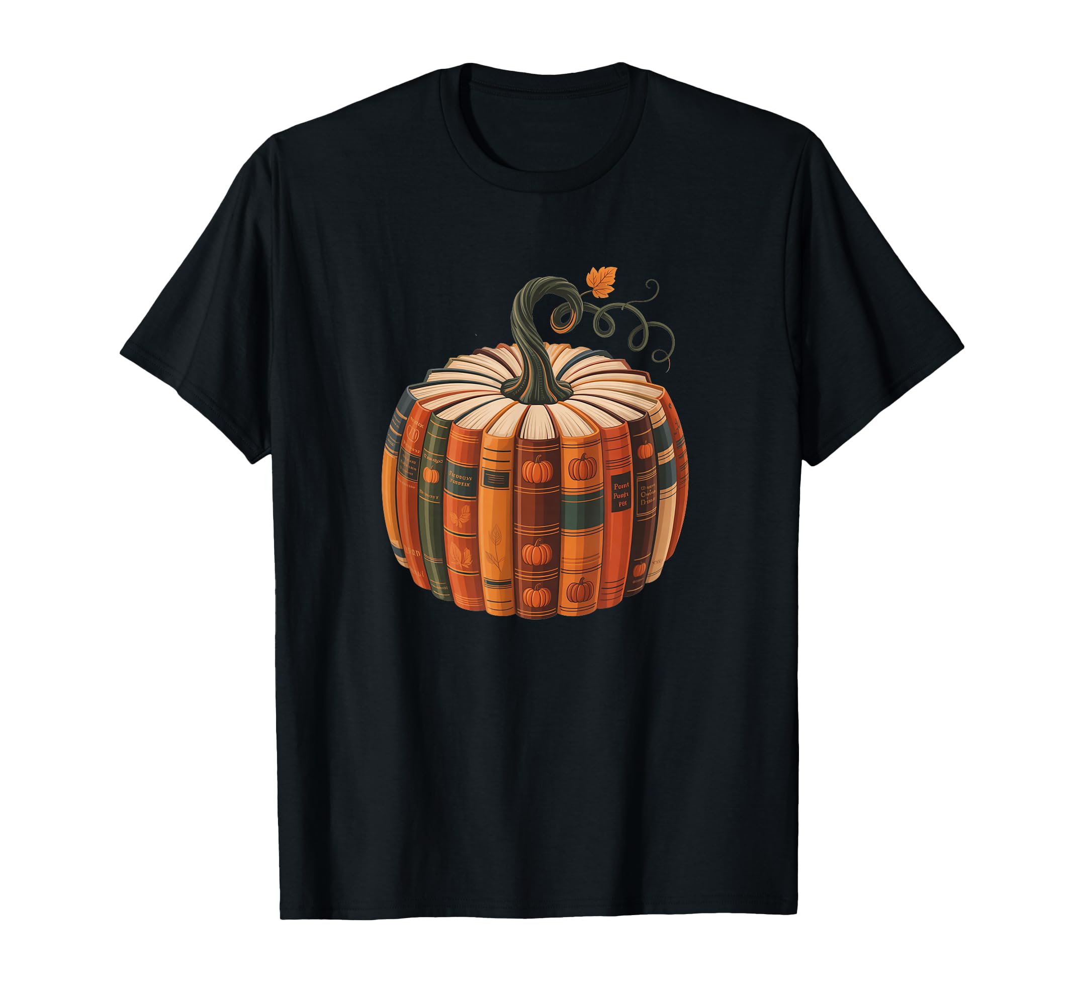 Bibliophile Fall Pumpkin Made Books T-Shirt - Aesthetic Graphic Men Women - T-Shirt, Sweatshirt, Hoodie