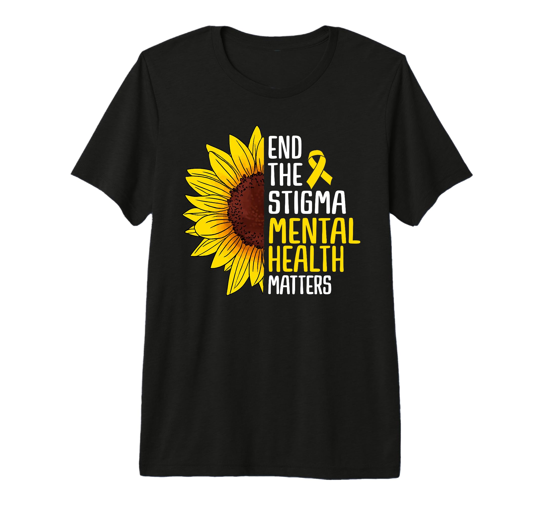 End Stigma Mental Health Matters T-Shirt - Fun Novelty Design for Adults - T-Shirt, Sweatshirt, Hoodie