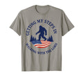 Getting My Steps Walking Lord Bigfoot T-Shirt - Custom Art Print Unisex - T-Shirt, Sweatshirt, Hoodie