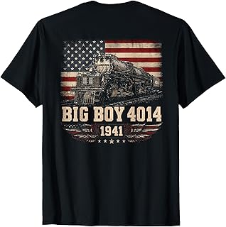 Big Boy 4014 Train Engineer Steam Train American Flag July 4 T-Shirt Unisex T-shirt, Sweatshirt, Hoodie, Long Sleeve Tee - T-Shirt, Sweatshirt, Hoodie