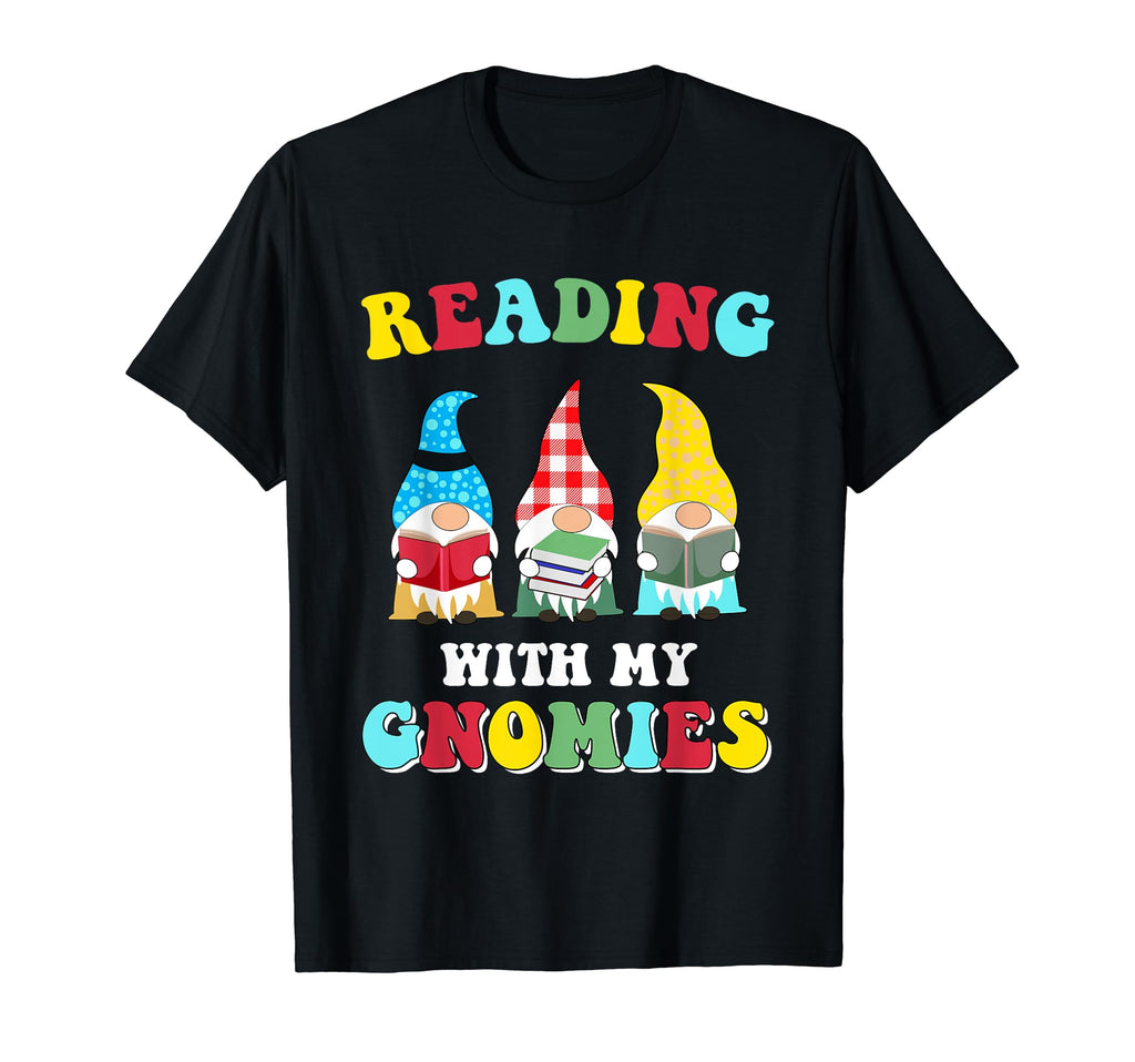 Funny Gnomies Read Books Reading My T-Shirt - Trendy Graphic Unisex - T-Shirt, Sweatshirt, Hoodie
