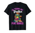 Id Trade My Brother Books Dragon Reading T-Shirt - Minimalist Print Unisex - T-Shirt, Sweatshirt, Hoodie