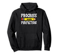 Teacher Progress Over Perfection Pencil Hoodie - Novelty Apparel Unisex - T-Shirt, Sweatshirt, Hoodie