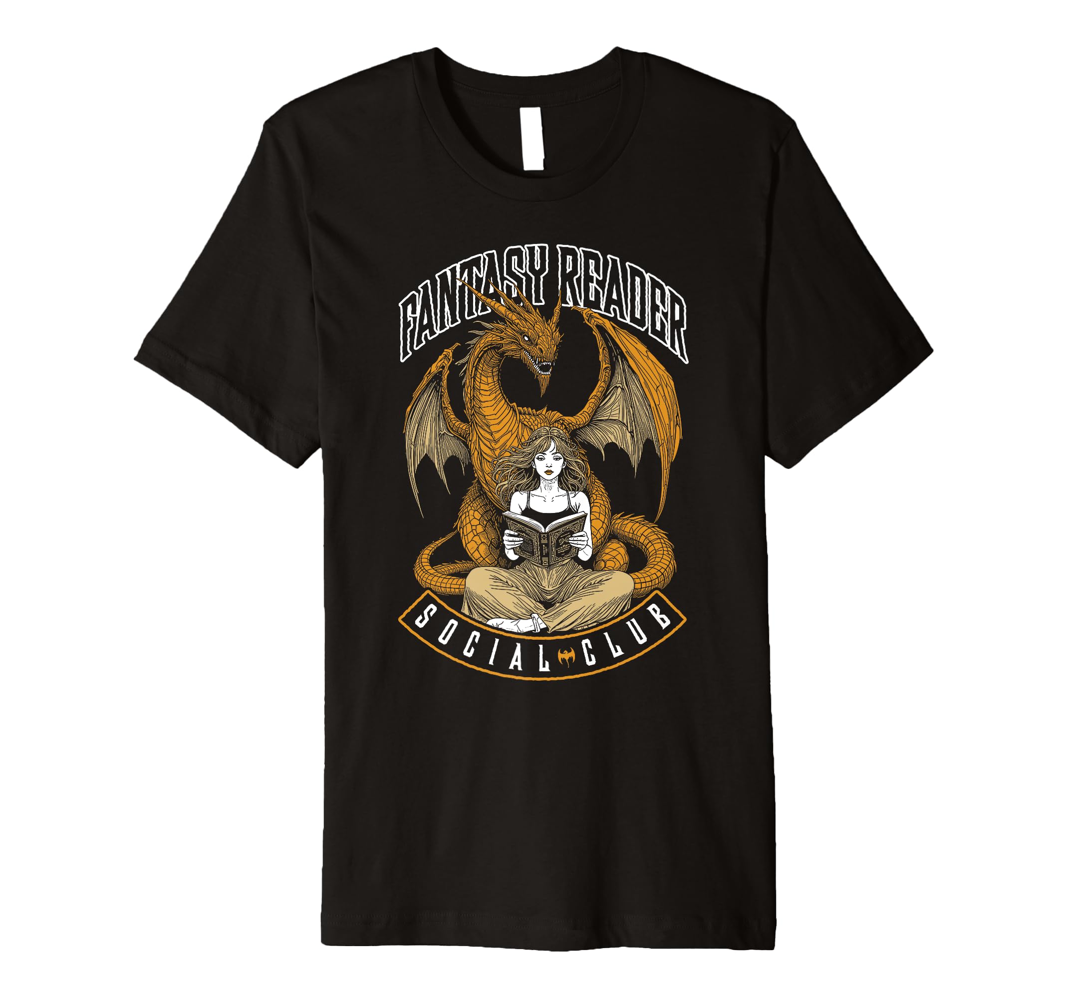 Fantasy Reader Social Club Book Dragon T-Shirt - Novelty Apparel Unisex - T-Shirt, Sweatshirt, Hoodie