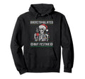 Overstimulated But Festive Skeleton Hoodie - Minimalist Print for Adults - T-Shirt, Sweatshirt, Hoodie