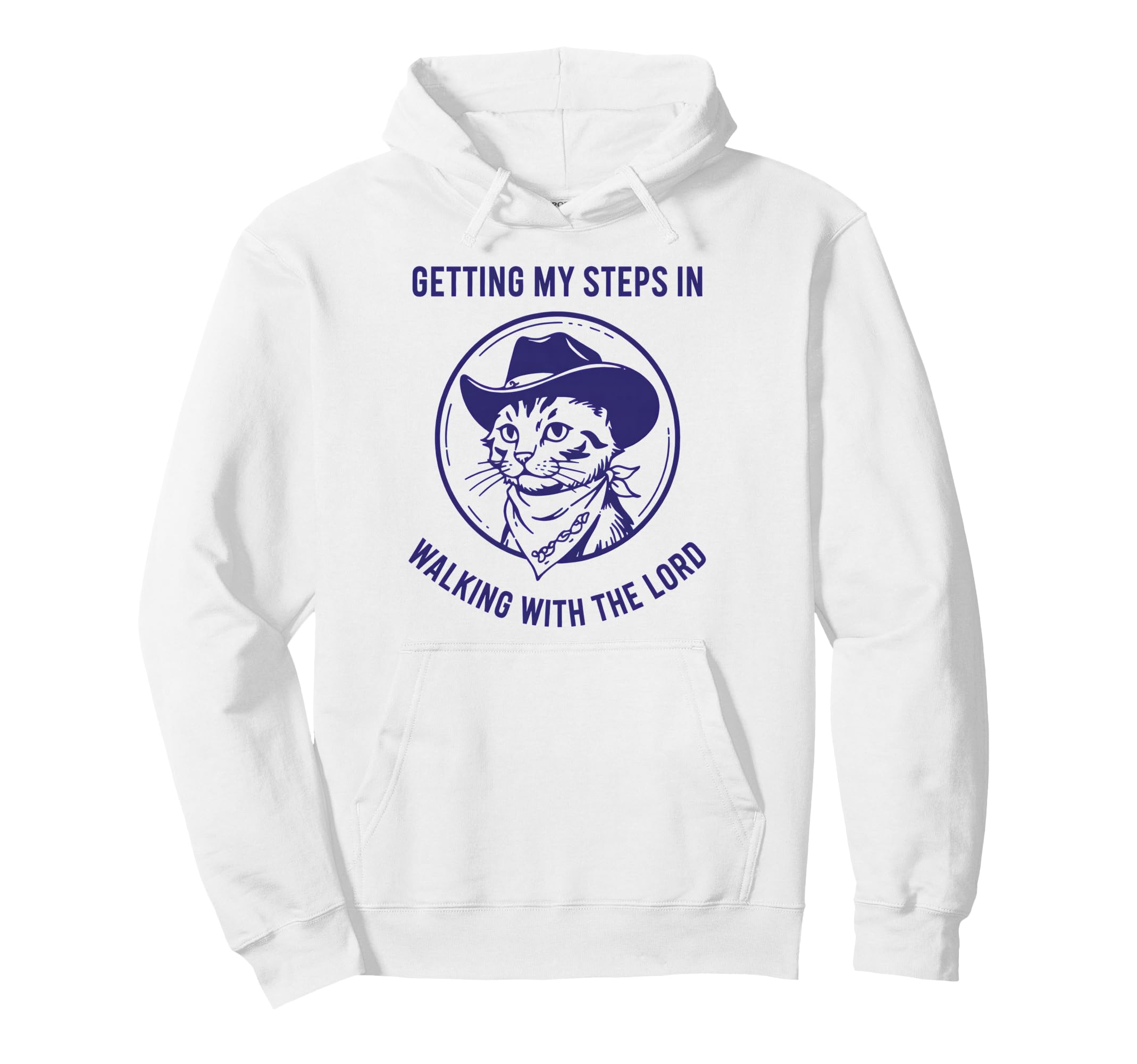 Getting My Steps Walking Lord Cat Hoodie - Aesthetic Graphic for Adults - T-Shirt, Sweatshirt, Hoodie
