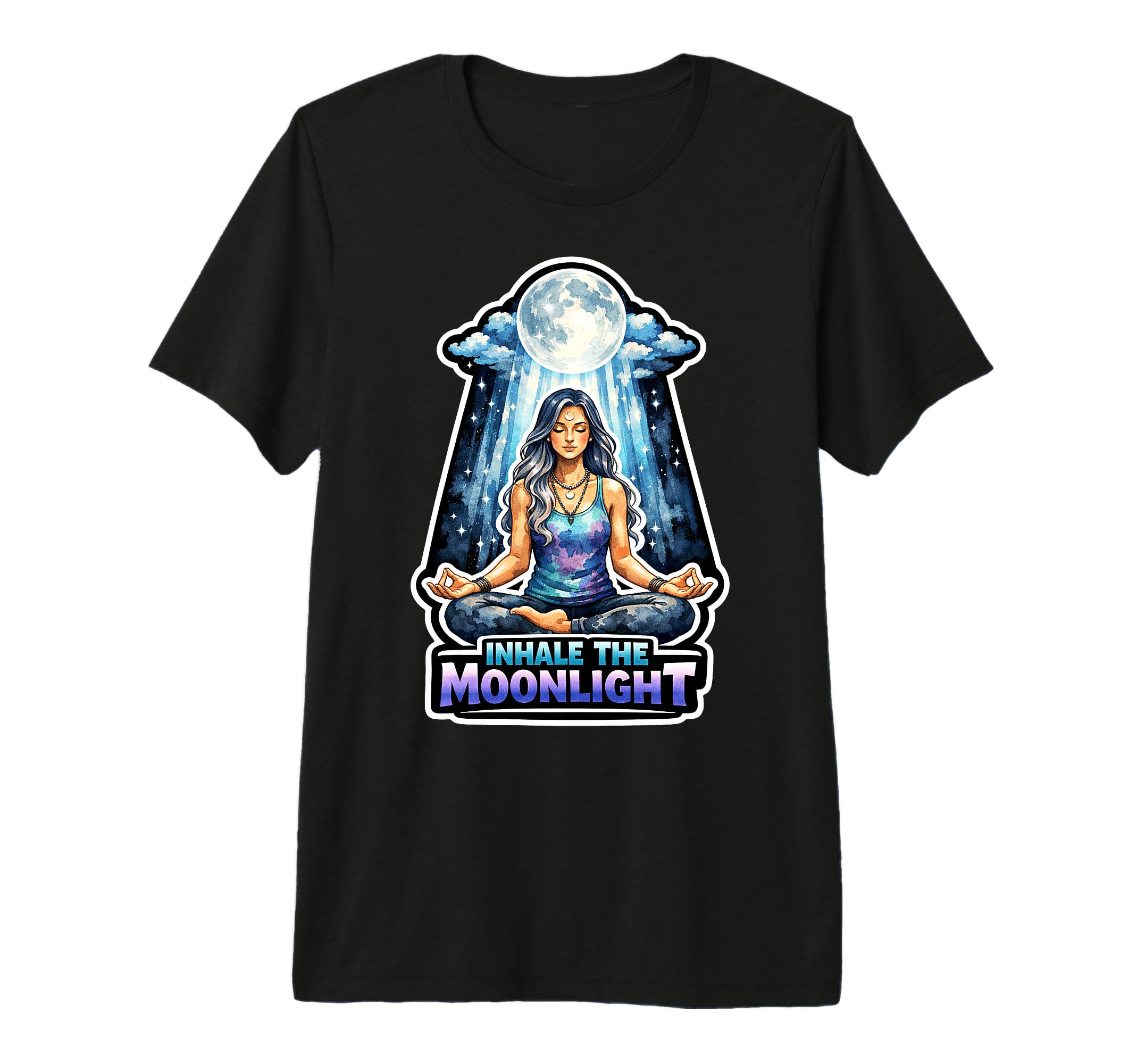 Moon Meditation Lunar Mindfulness T-Shirt - Aesthetic Graphic Unisex - T-Shirt, Sweatshirt, Hoodie