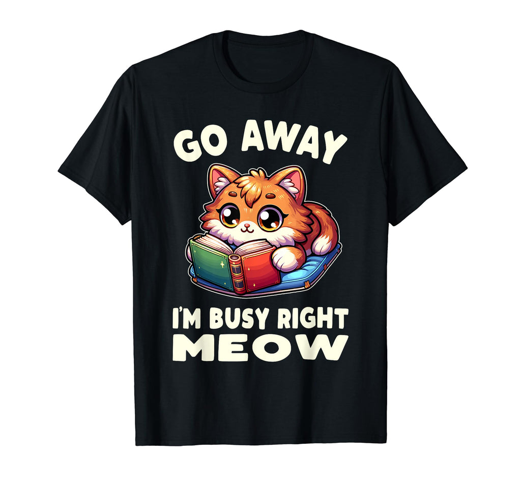 Reading Book Cat Library Reading T-Shirt - Novelty Apparel Men Women - T-Shirt, Sweatshirt, Hoodie