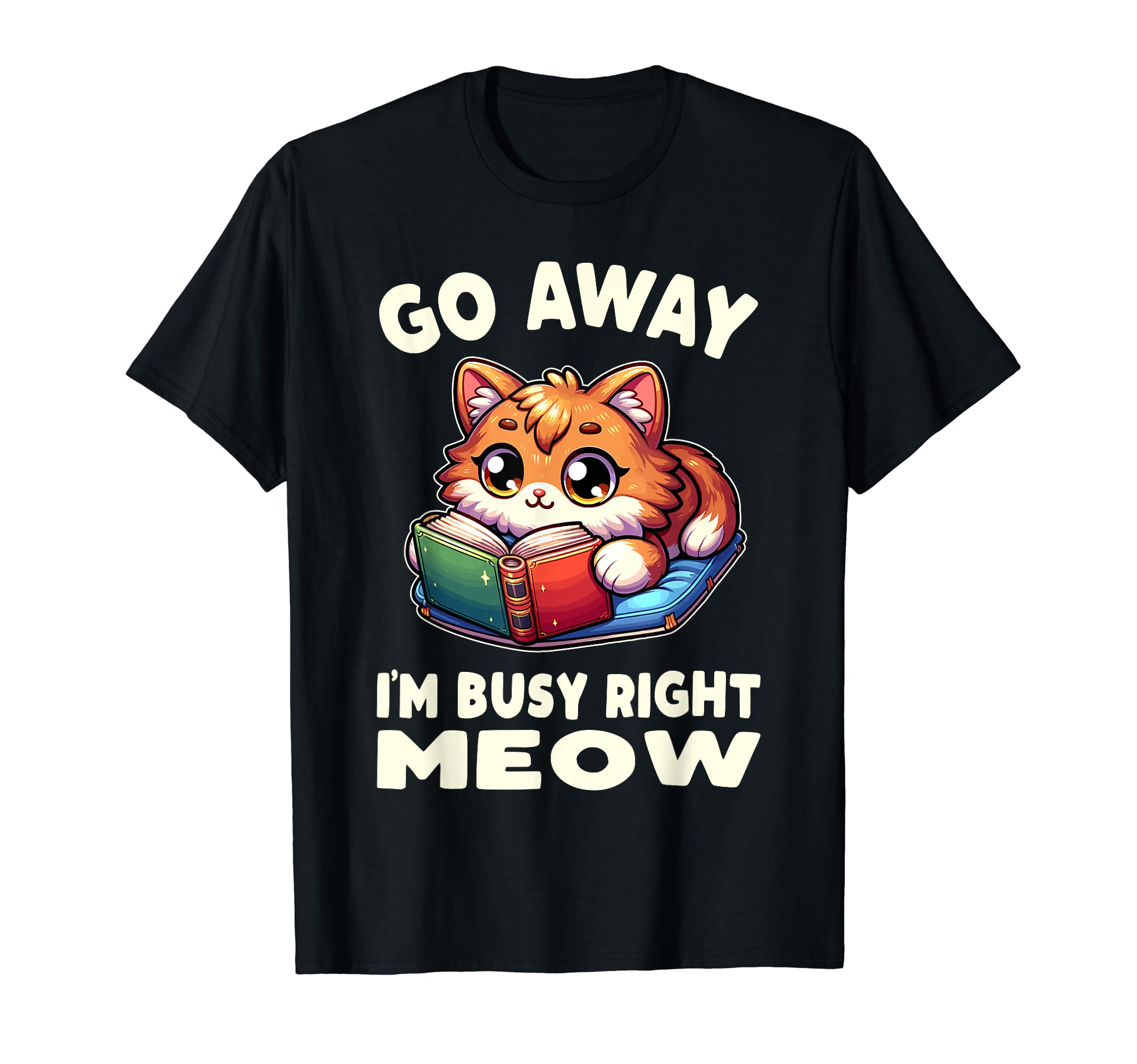 Reading Book Cat Library Reading T-Shirt - Novelty Apparel Men Women - T-Shirt, Sweatshirt, Hoodie