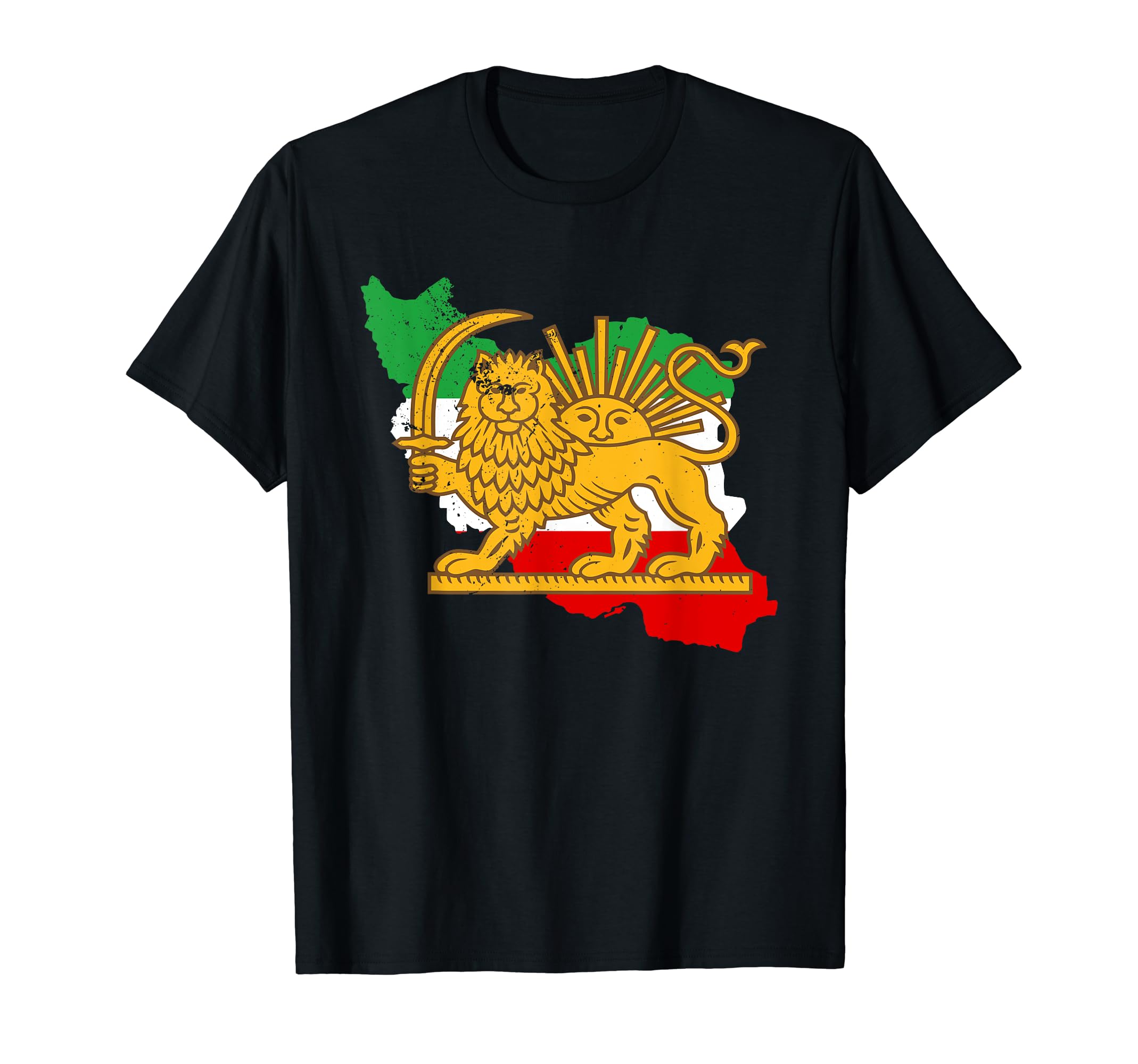 Persian Ancient Flags Iran Asia Farsi T-Shirt - Graphic Print Unisex - T-Shirt, Sweatshirt, Hoodie