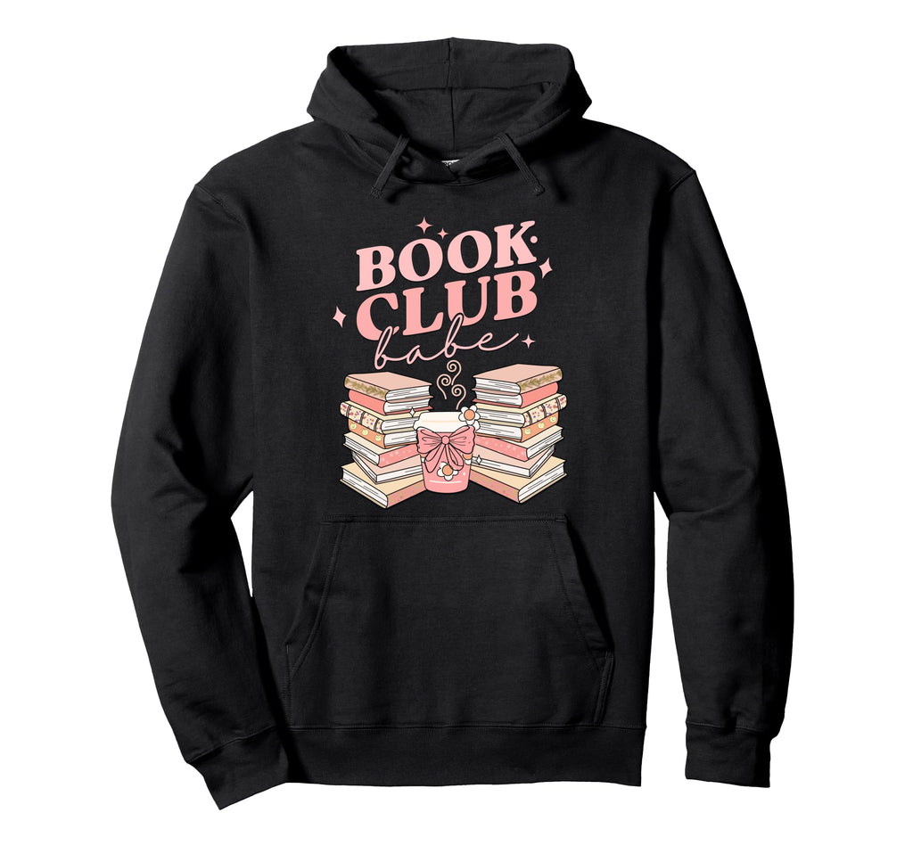 Book Club Babe Bibliophile Coffee Hoodie - Casual Everyday Wear for Adults - T-Shirt, Sweatshirt, Hoodie