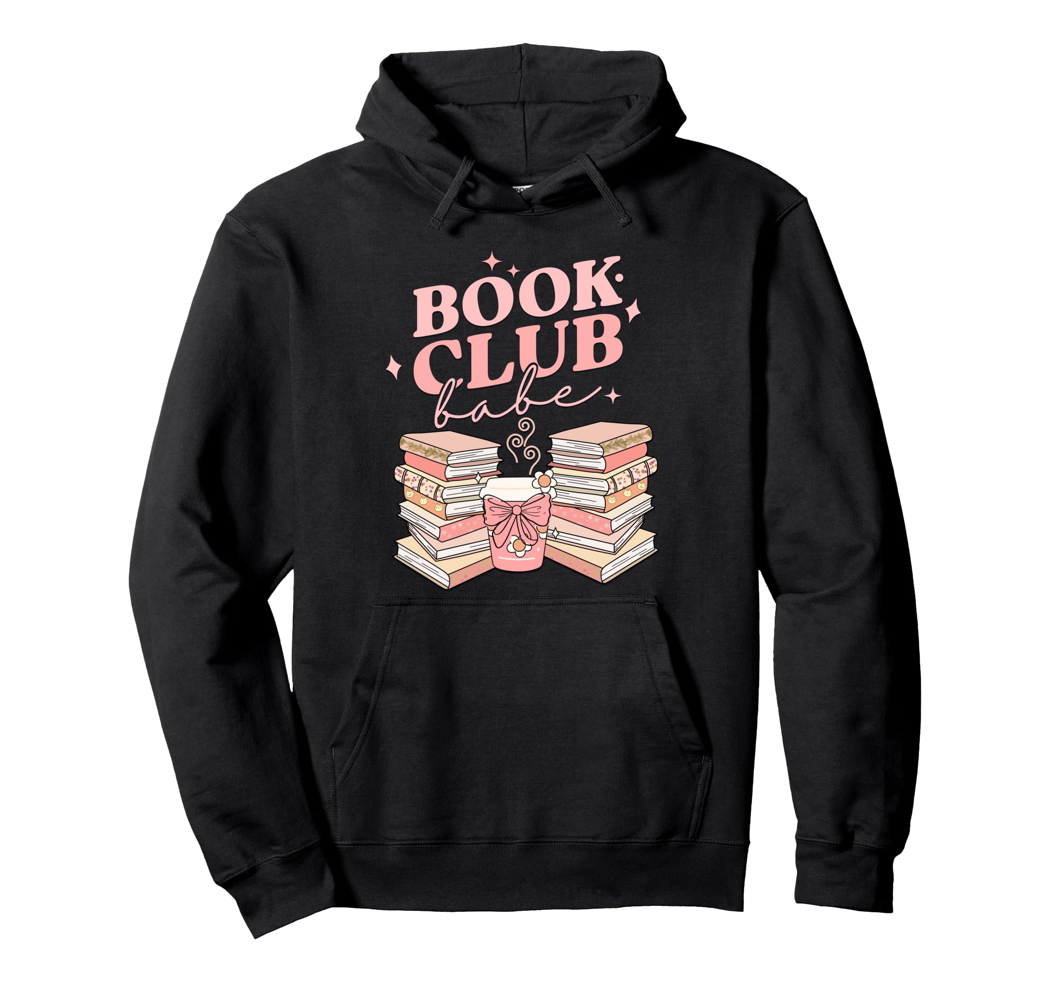 Book Club Babe Bibliophile Coffee Hoodie - Casual Everyday Wear for Adults - T-Shirt, Sweatshirt, Hoodie