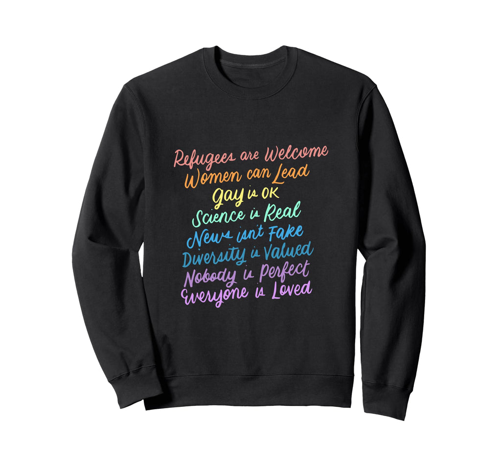 Anti Trump Diversity Science Refugees Sweatshirt - Unique Graphic Unisex - T-Shirt, Sweatshirt, Hoodie