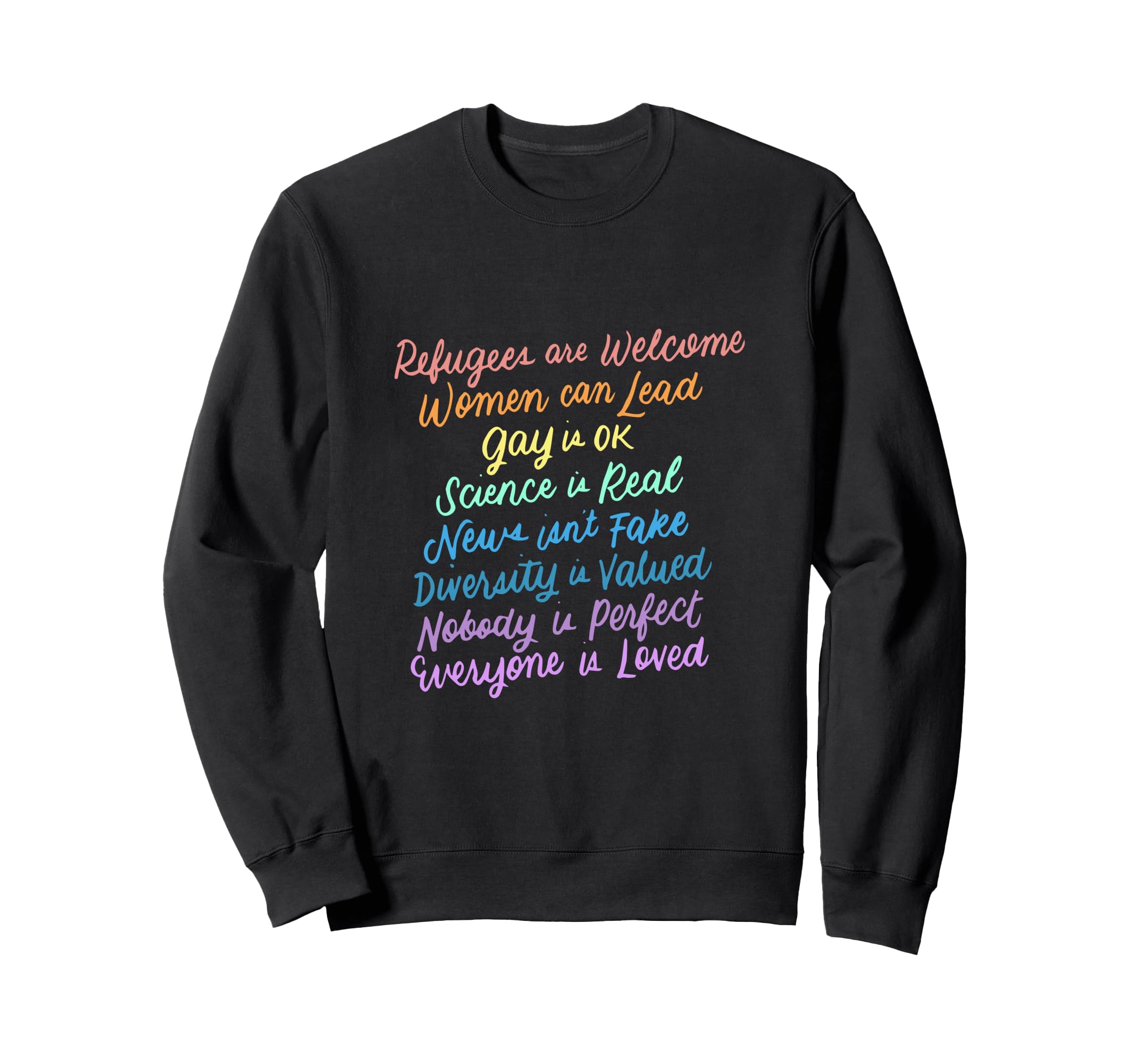 Anti Trump Diversity Science Refugees Sweatshirt - Unique Graphic Unisex - T-Shirt, Sweatshirt, Hoodie