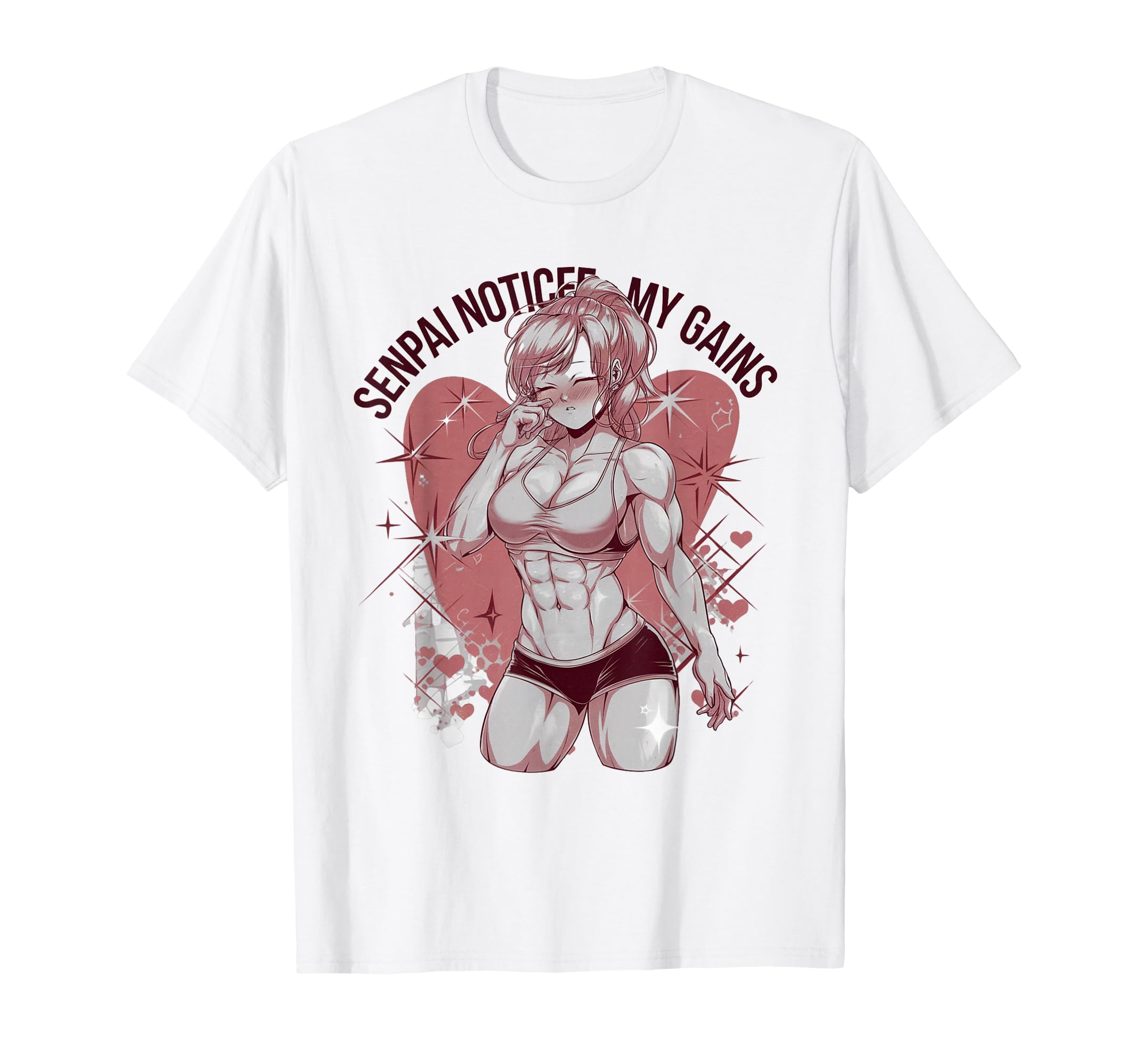 Sempai Noticed My Gains Anime Lover T-Shirt - Minimalist Print Men Women - T-Shirt, Sweatshirt, Hoodie