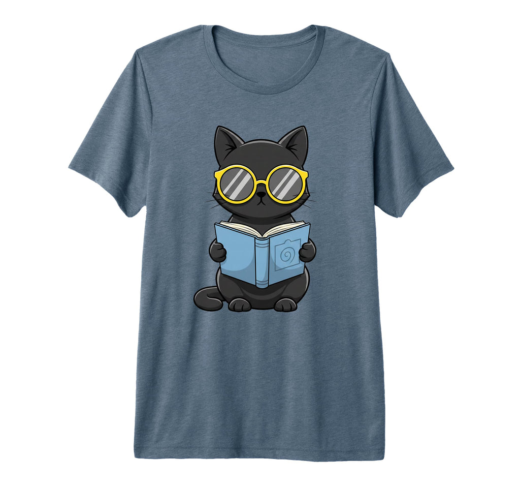 Cat Reading Book Nerd Kitty T-Shirt - Aesthetic Graphic for Adults - T-Shirt, Sweatshirt, Hoodie