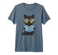 Cat Reading Book Nerd Kitty T-Shirt - Aesthetic Graphic for Adults - T-Shirt, Sweatshirt, Hoodie