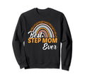 Best Step Mom Ever Leopard Rainbow Sweatshirt - Trendy Graphic for Adults - T-Shirt, Sweatshirt, Hoodie