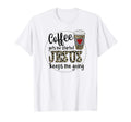 Coffee Gets Me Started Jesus Keeps Me T-Shirt - Graphic Print for Adults - T-Shirt, Sweatshirt, Hoodie