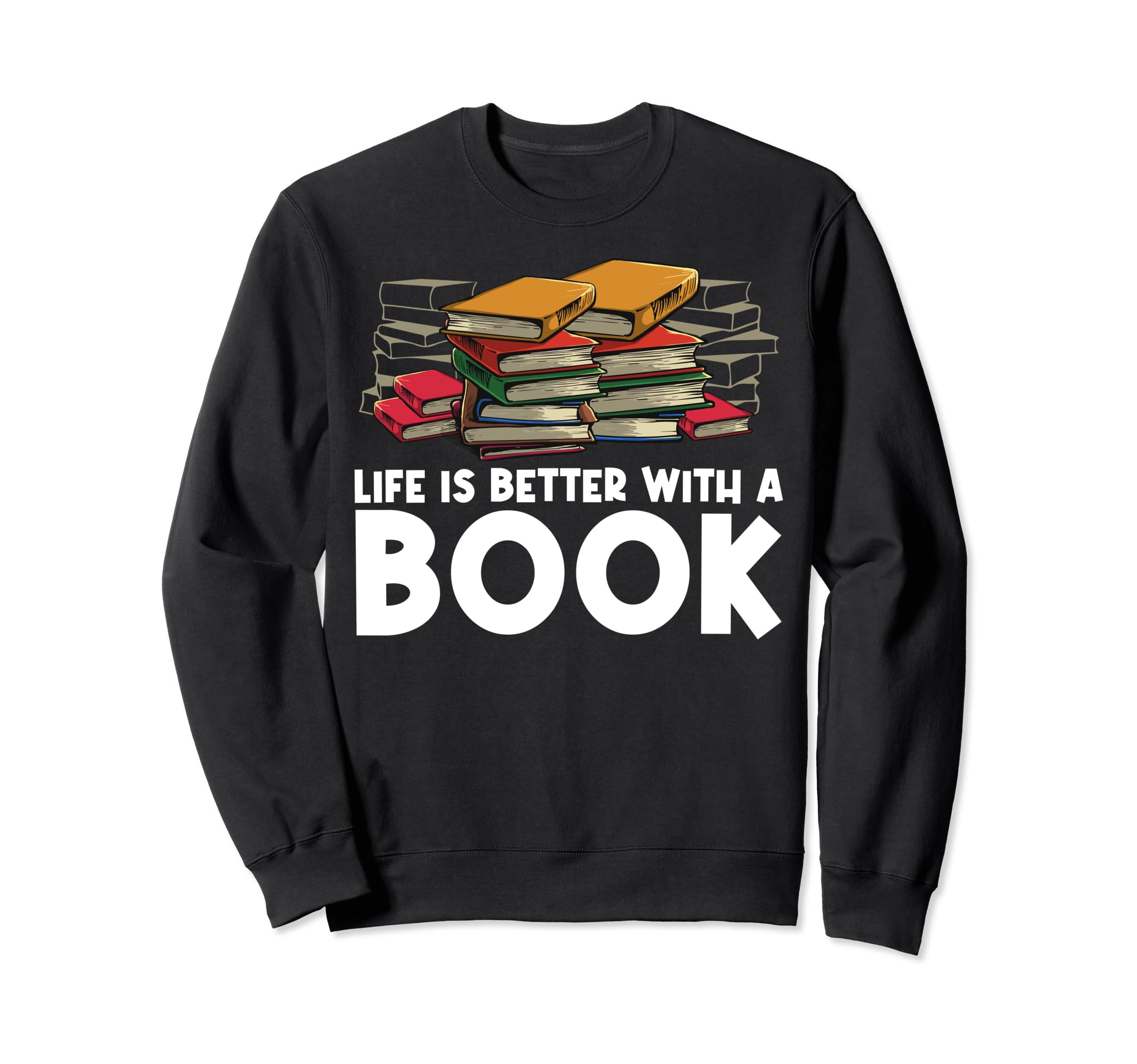 Funny Bookworm Art Book Reading Sweatshirt - Fun Novelty Design Unisex - T-Shirt, Sweatshirt, Hoodie