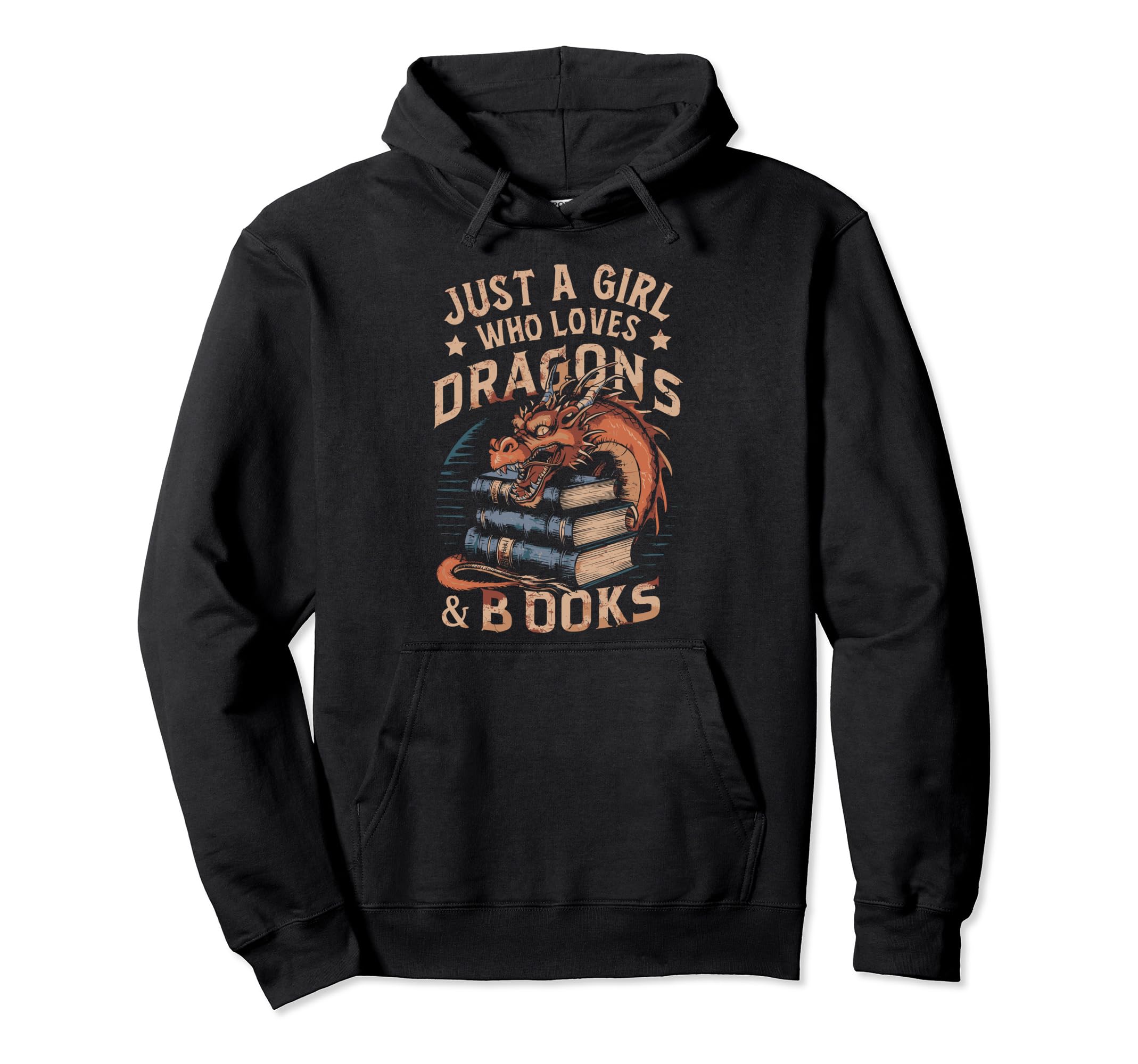 Just Who Loves Dragons Books Dragon And Hoodie - Novelty Apparel Unisex - T-Shirt, Sweatshirt, Hoodie