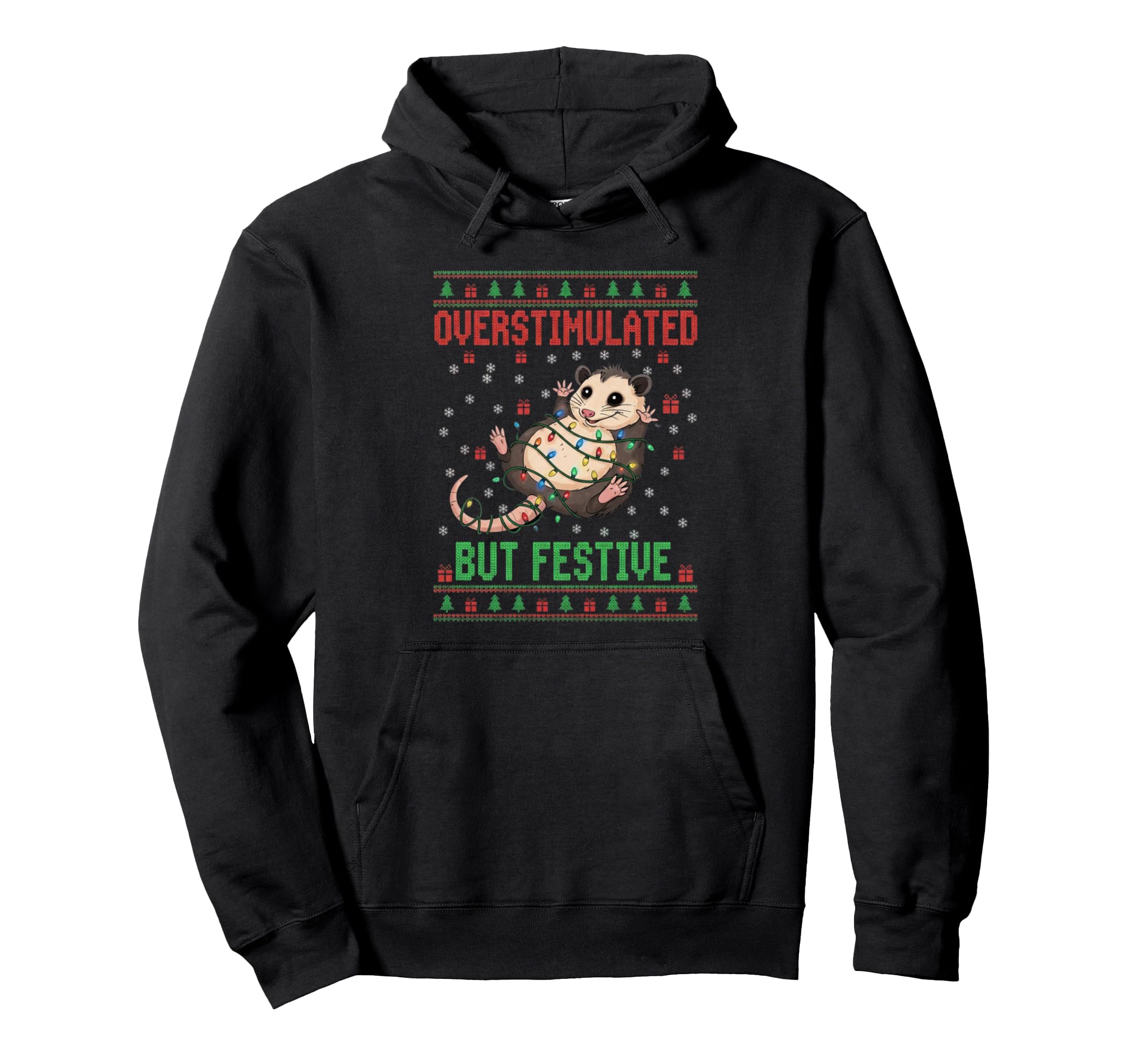 Funny Opossums Overstimulated But Hoodie - Custom Art Print for Adults - T-Shirt, Sweatshirt, Hoodie