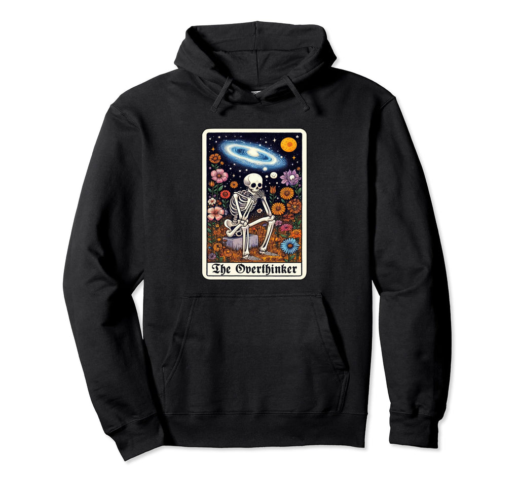 Overthinker Tarot Cards Reader Deep Hoodie - Minimalist Print Unisex - T-Shirt, Sweatshirt, Hoodie