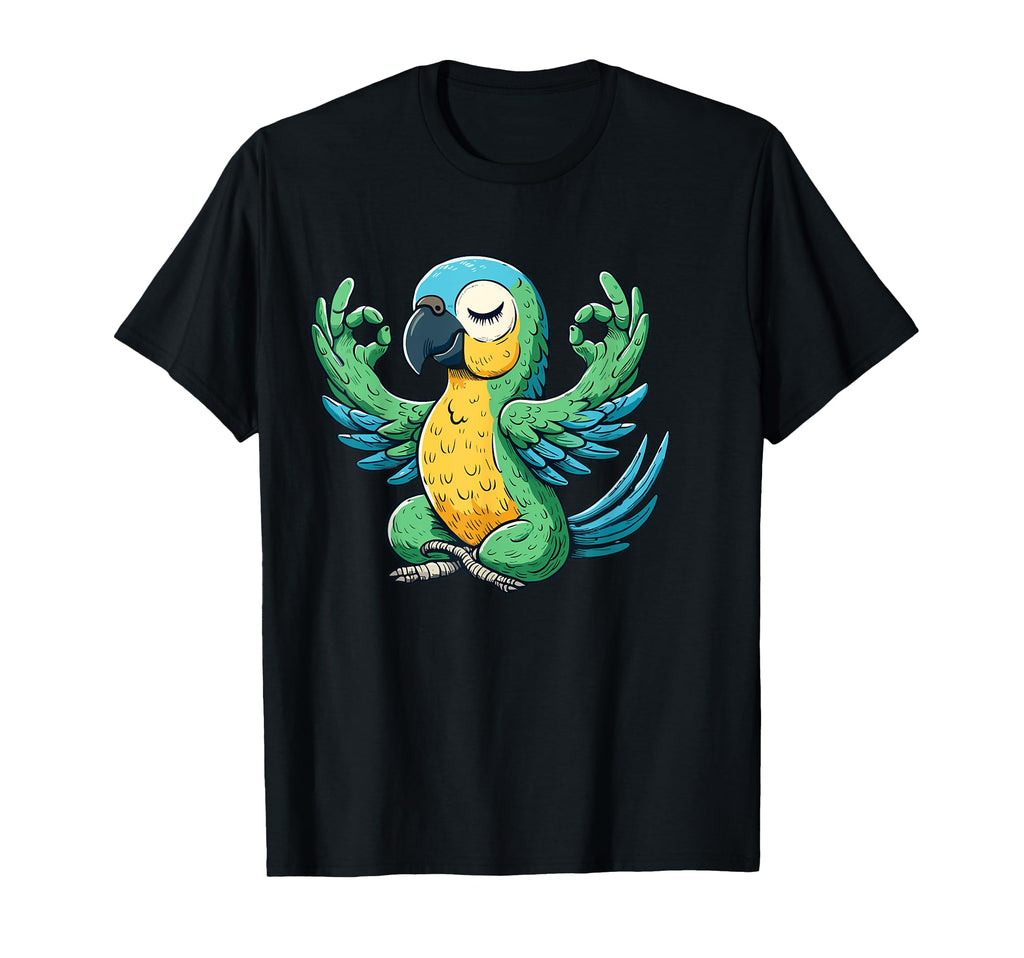 Meditation Parrot Yoga Pose Relaxing T-Shirt - Novelty Apparel Unisex - T-Shirt, Sweatshirt, Hoodie