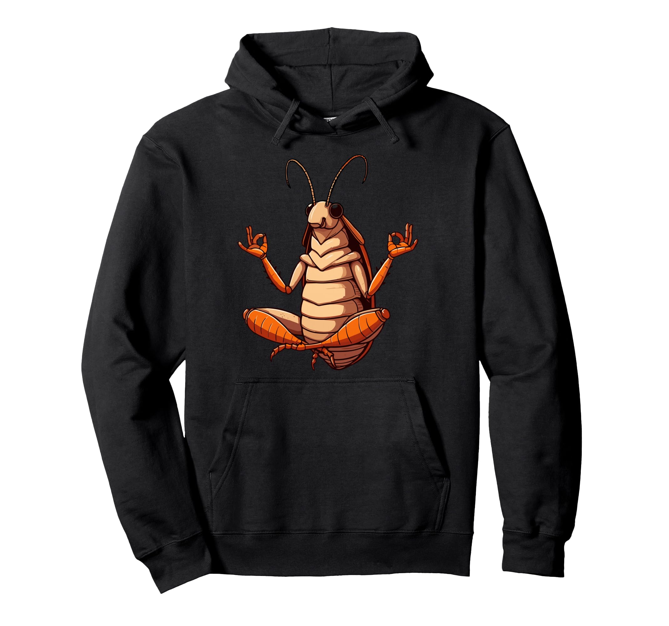 Meditation Cockroach Yoga Pose Relaxing Hoodie - Trendy Graphic Men Women - T-Shirt, Sweatshirt, Hoodie