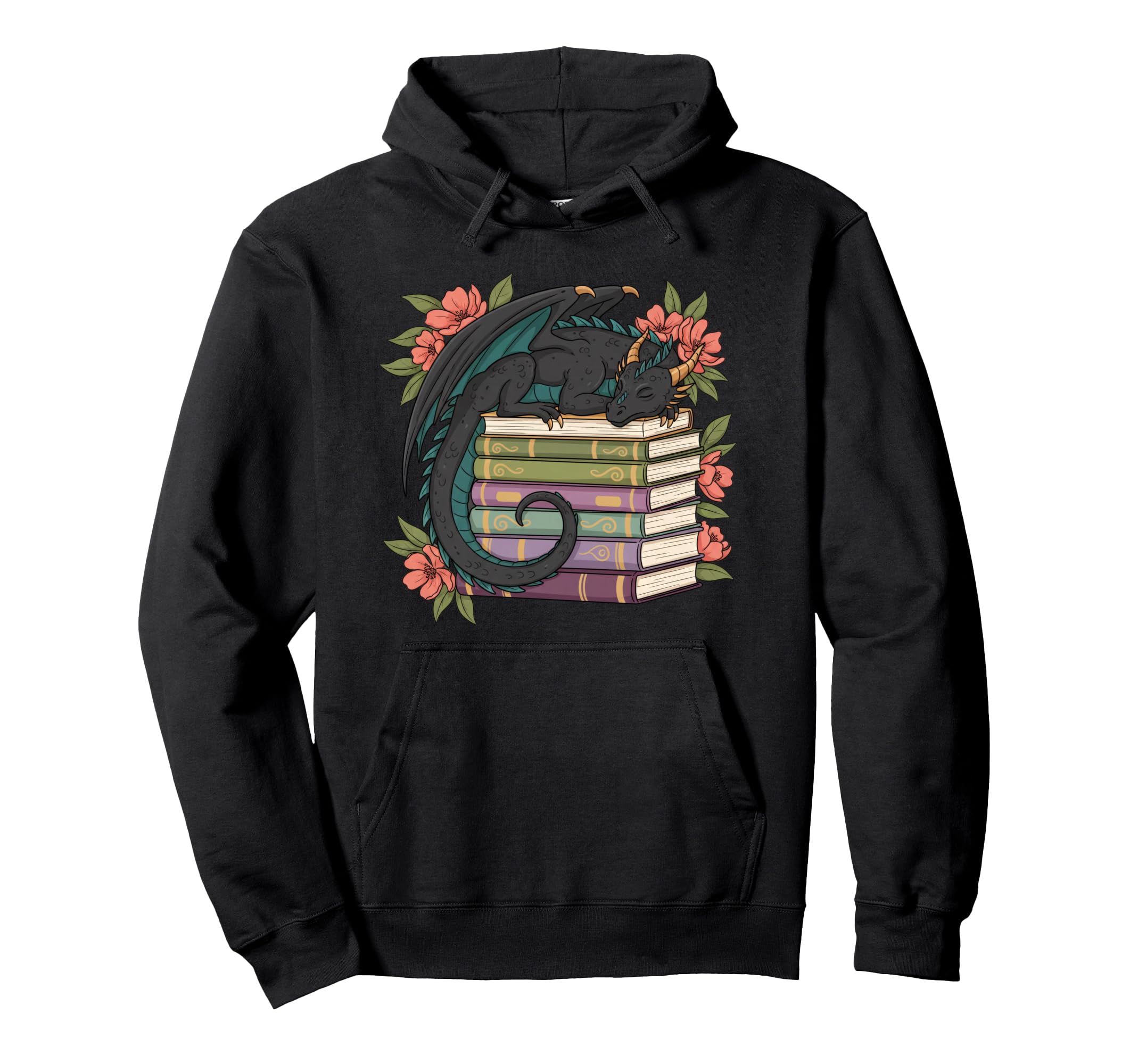 Sleeping Dragon Books Bibliophile Stack Hoodie - Graphic Print Men Women - T-Shirt, Sweatshirt, Hoodie