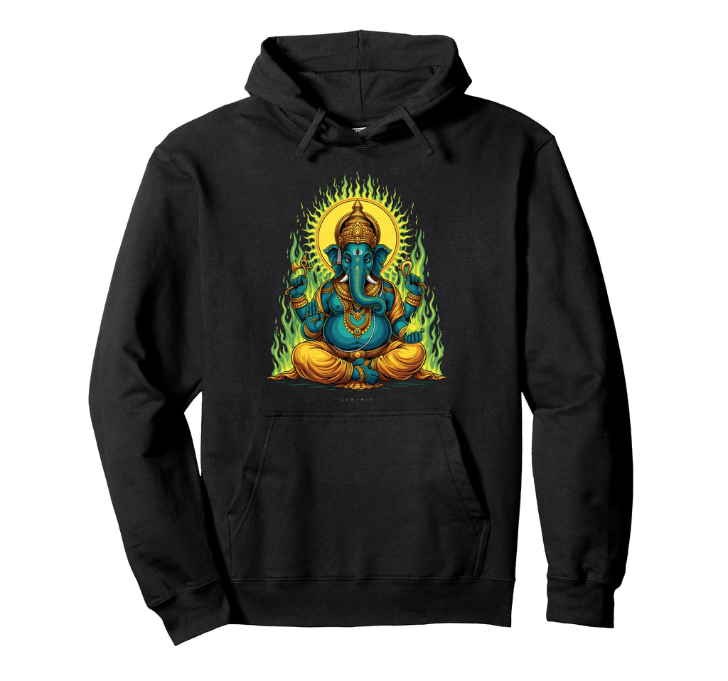Ganesha Meditation Yoga Streetwear Hoodie - Aesthetic Graphic Men Women - T-Shirt, Sweatshirt, Hoodie