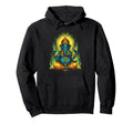 Ganesha Meditation Yoga Streetwear Hoodie - Aesthetic Graphic Men Women - T-Shirt, Sweatshirt, Hoodie