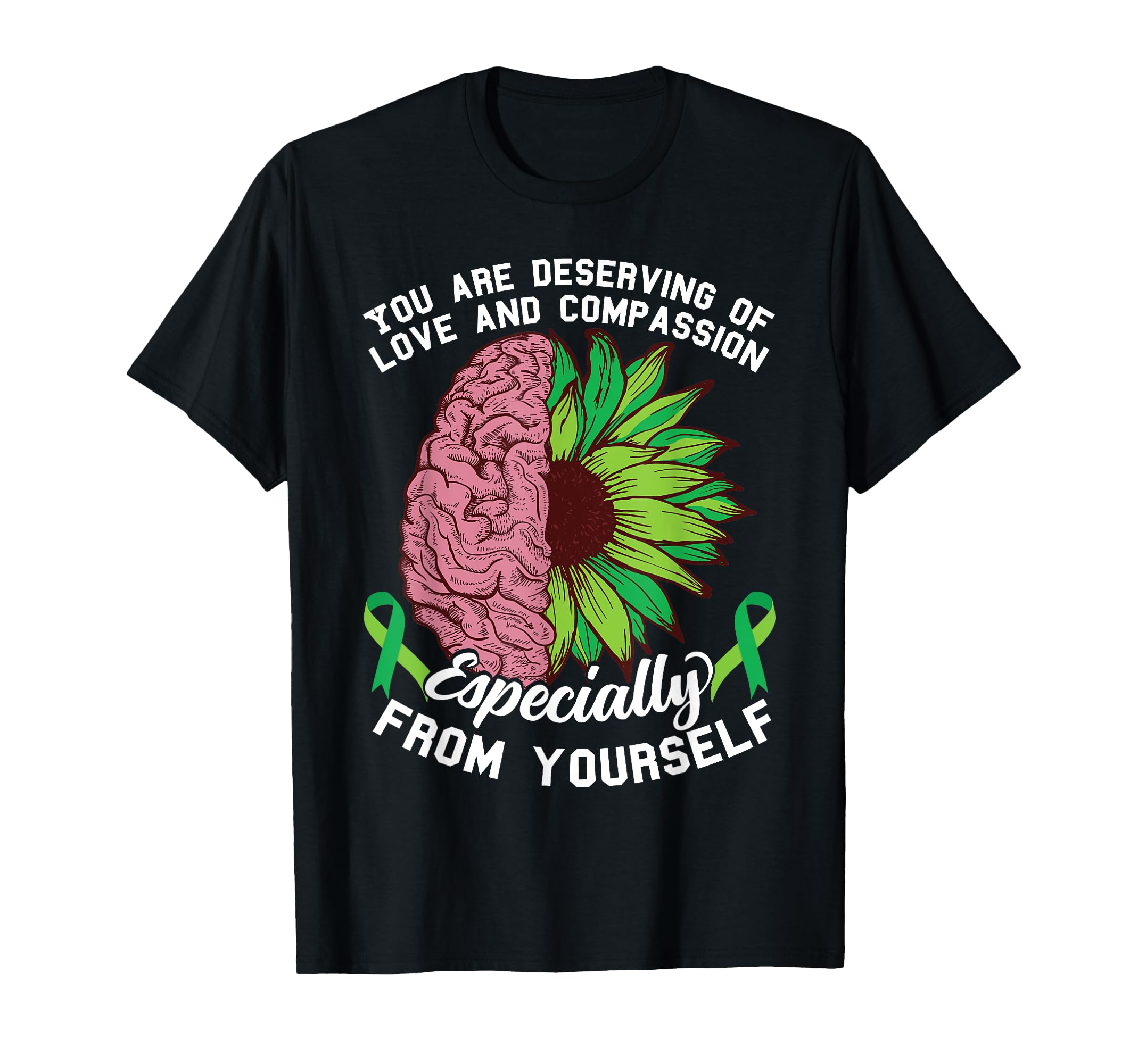 Green Ribbon Mental Health T-Shirt - Casual Everyday Wear for Adults - T-Shirt, Sweatshirt, Hoodie