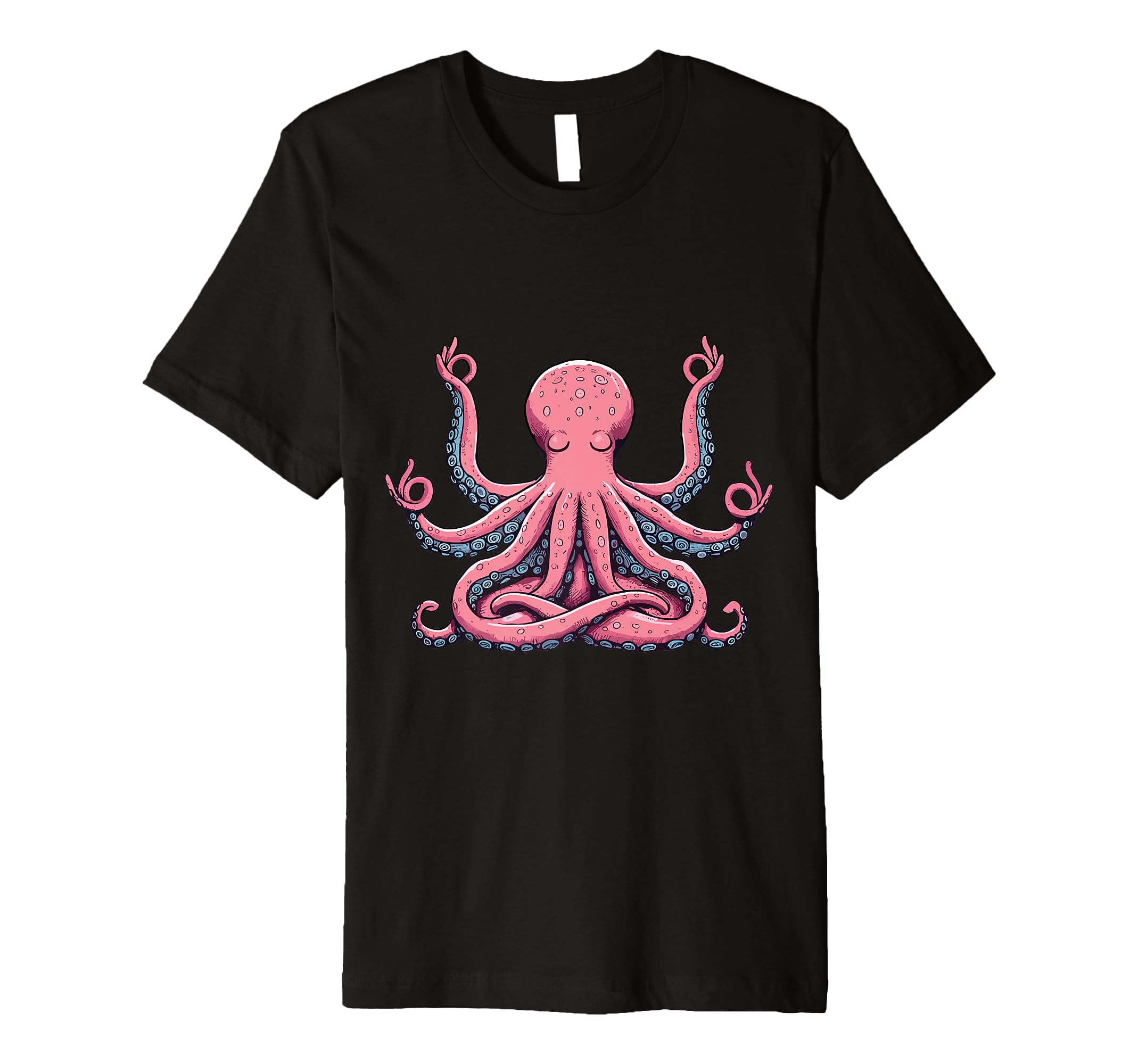 Meditation Octopus Yoga Pose Relaxing T-Shirt - Graphic Print Men Women - T-Shirt, Sweatshirt, Hoodie
