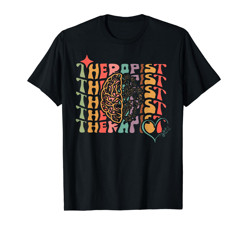 Groovy Therapist Psychologist Mental T-Shirt - Unique Graphic Men Women - T-Shirt, Sweatshirt, Hoodie