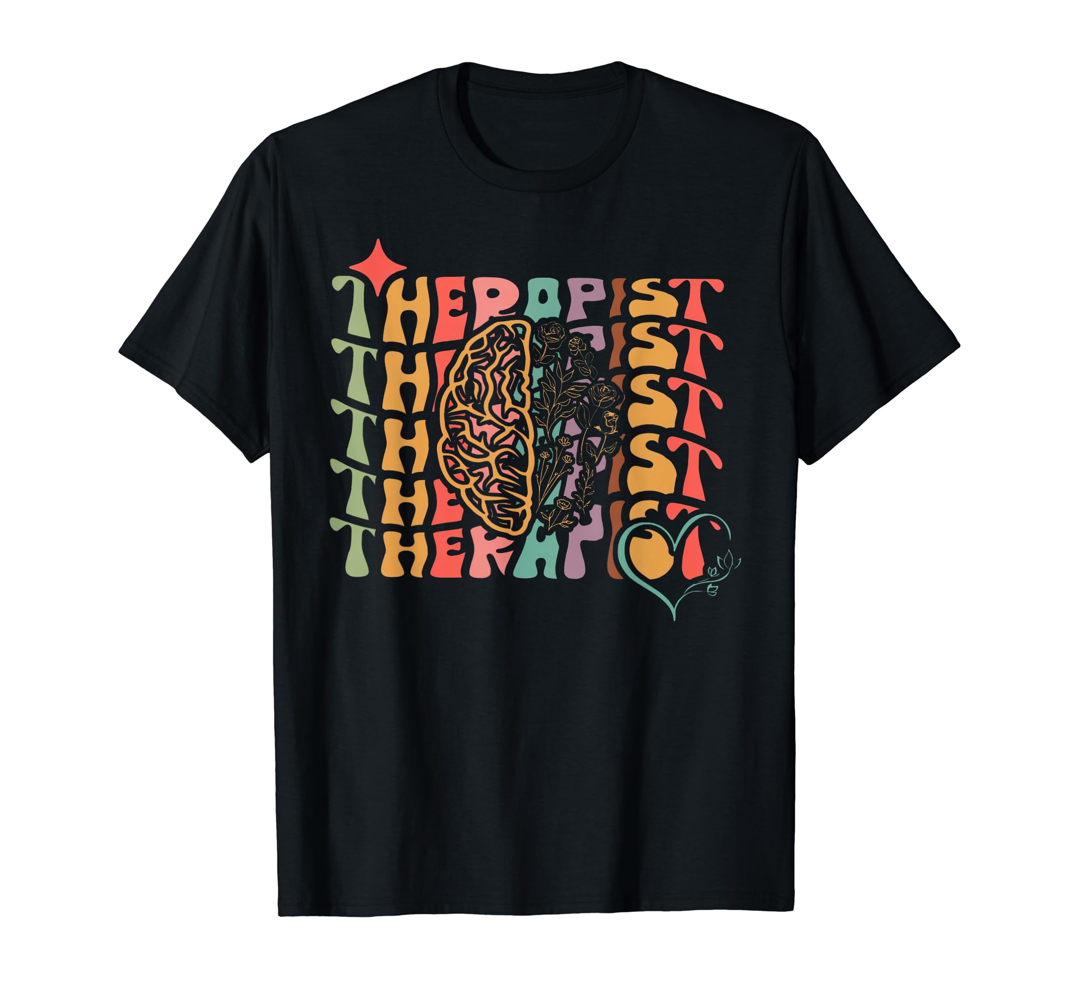 Groovy Therapist Psychologist Mental T-Shirt - Unique Graphic Men Women - T-Shirt, Sweatshirt, Hoodie