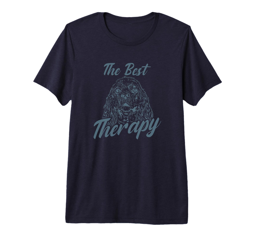 Best Therapy Cocker Spaniel Dog Tri T-Shirt - Graphic Print for Adults - T-Shirt, Sweatshirt, Hoodie