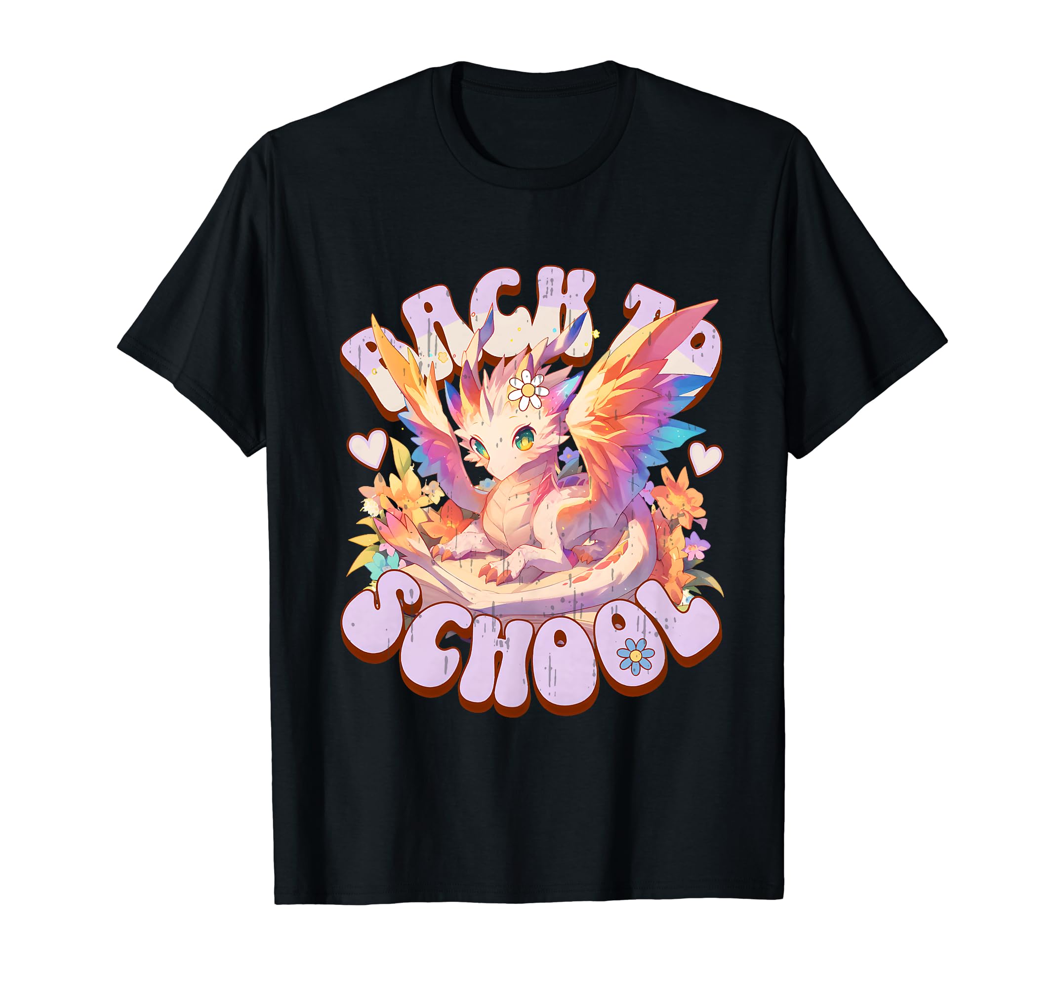 Rainbow Dragon Back To School Bookworm T-Shirt - Graphic Print for Adults - T-Shirt, Sweatshirt, Hoodie