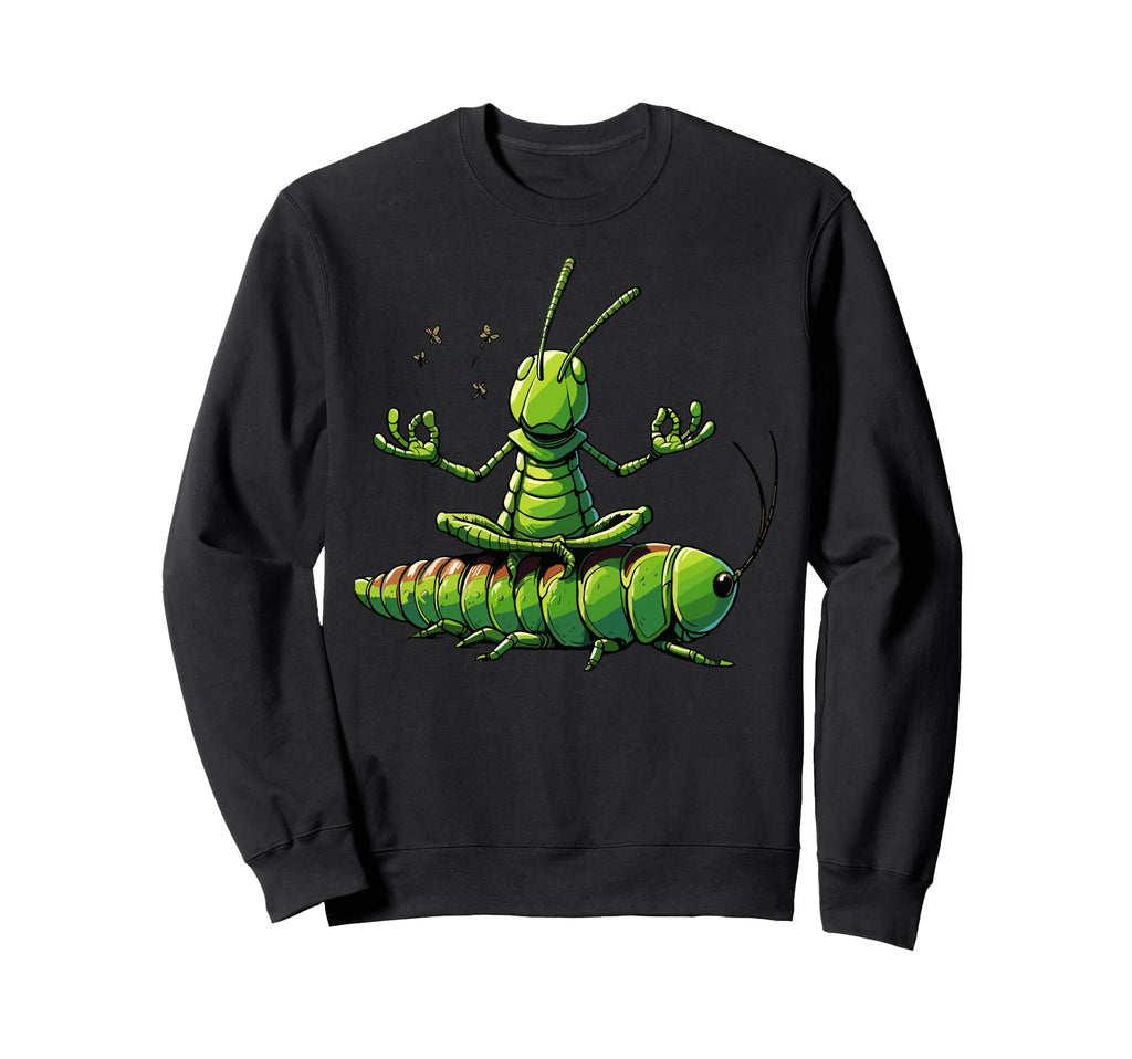 Meditation Grasshopper Yoga Pose Sweatshirt - Minimalist Print Men Women - T-Shirt, Sweatshirt, Hoodie