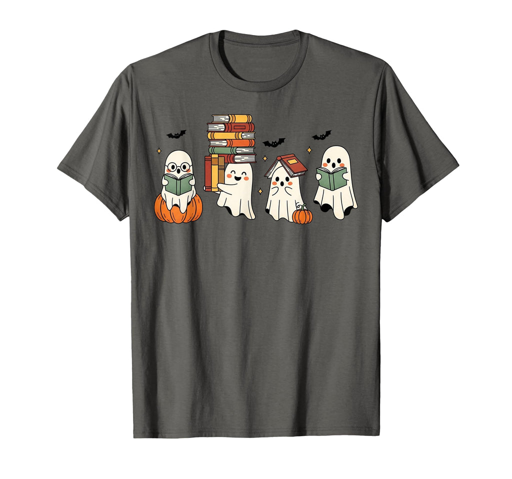Bookish Ghost Book Lover Spooky Season T-Shirt - Novelty Apparel Unisex - T-Shirt, Sweatshirt, Hoodie