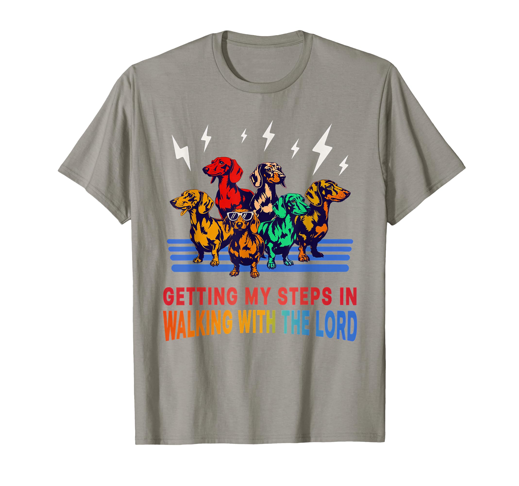 Getting My Steps Walking Lord Dachshund T-Shirt - Custom Art Print Unisex - T-Shirt, Sweatshirt, Hoodie
