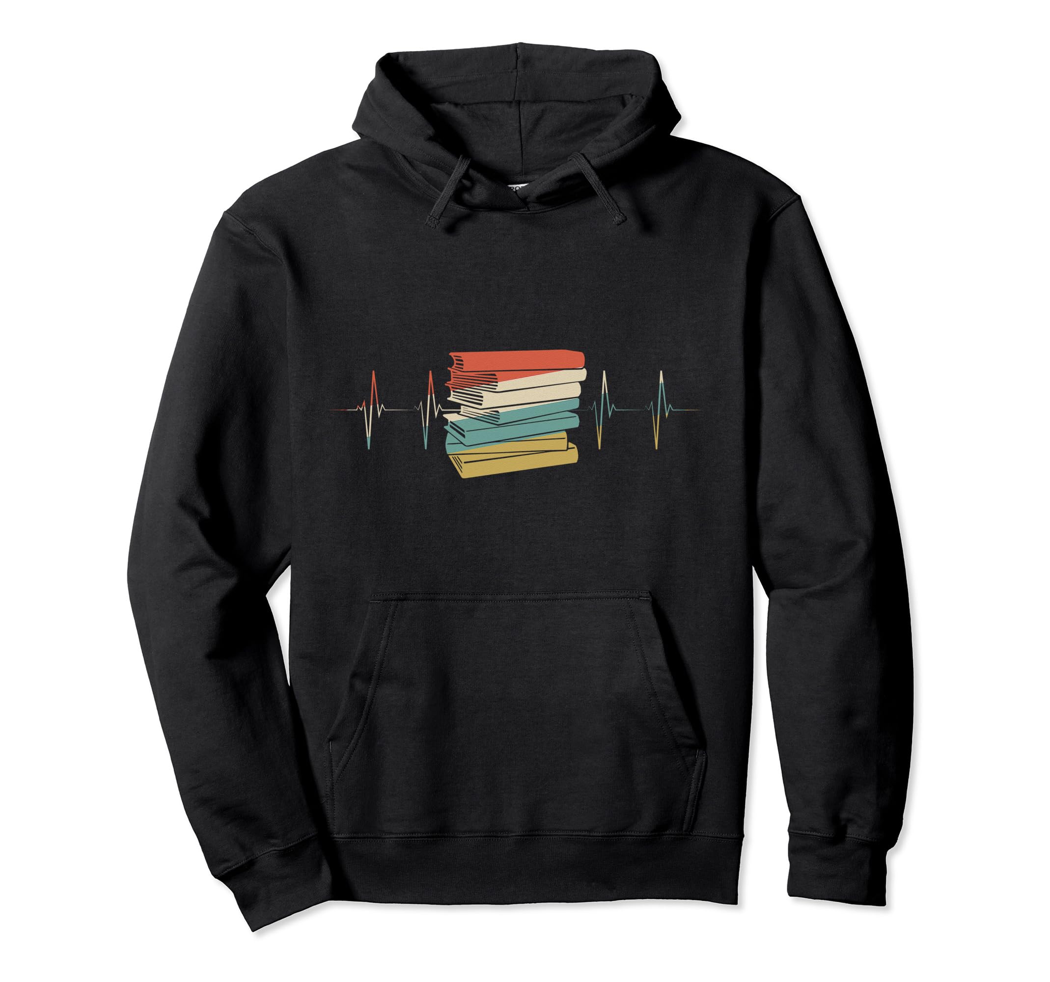 Book Discussion Clubs Heartbeat Ecg Ekg Hoodie - Graphic Print for Adults - T-Shirt, Sweatshirt, Hoodie