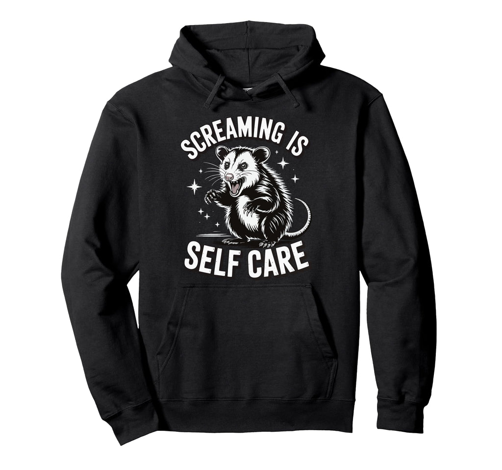 Opossum Therapeutic Screaming Stress T-Shirt - Graphic Print for Adults - T-Shirt, Sweatshirt, Hoodie