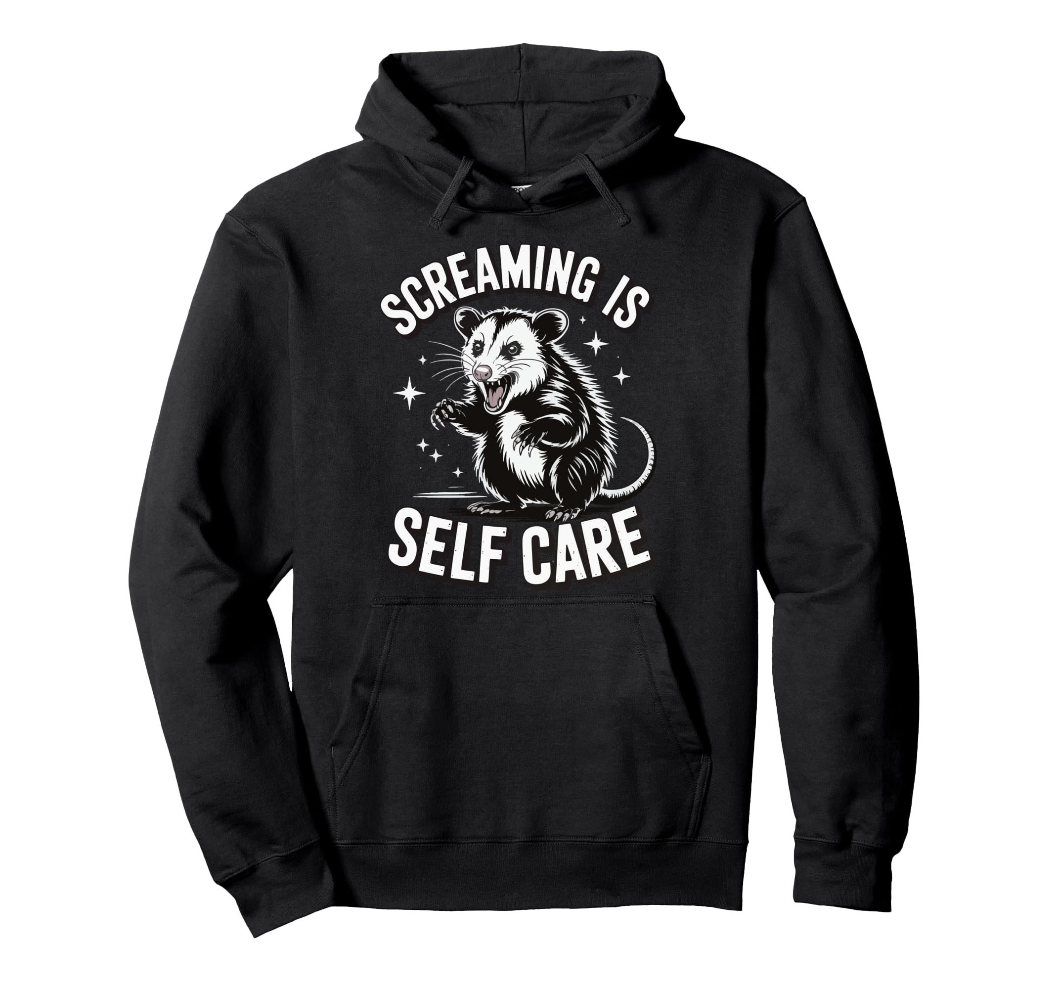 Opossum Therapeutic Screaming Stress T-Shirt - Graphic Print for Adults - T-Shirt, Sweatshirt, Hoodie