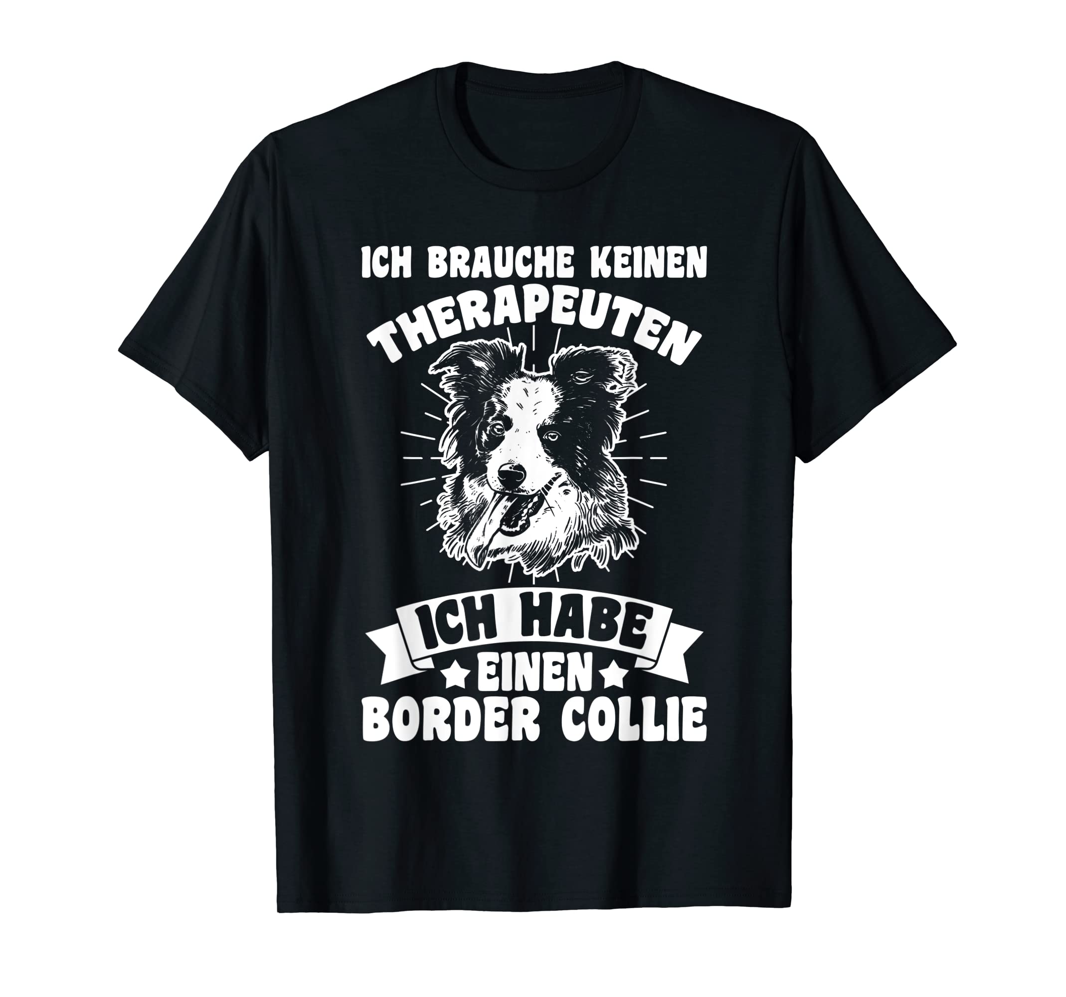 Therapy Border Collie T-Shirt - Custom Art Print for Adults - T-Shirt, Sweatshirt, Hoodie