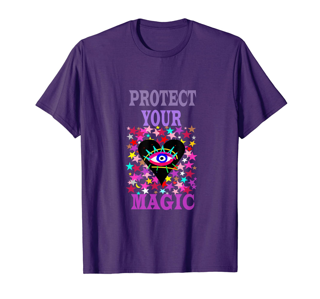 Evil Eye Protection Purple Magic T-Shirt - Trendy Graphic Unisex - T-Shirt, Sweatshirt, Hoodie