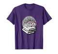 Hedgehog Love Books Glasses Nerd T-Shirt - Aesthetic Graphic Men Women - T-Shirt, Sweatshirt, Hoodie