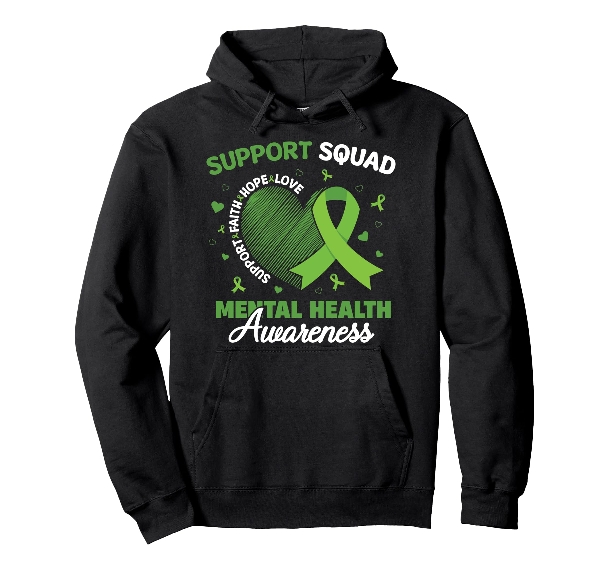 Support Squad Sunflower Hair Mental Hoodie - Streetwear Style Unisex - T-Shirt, Sweatshirt, Hoodie