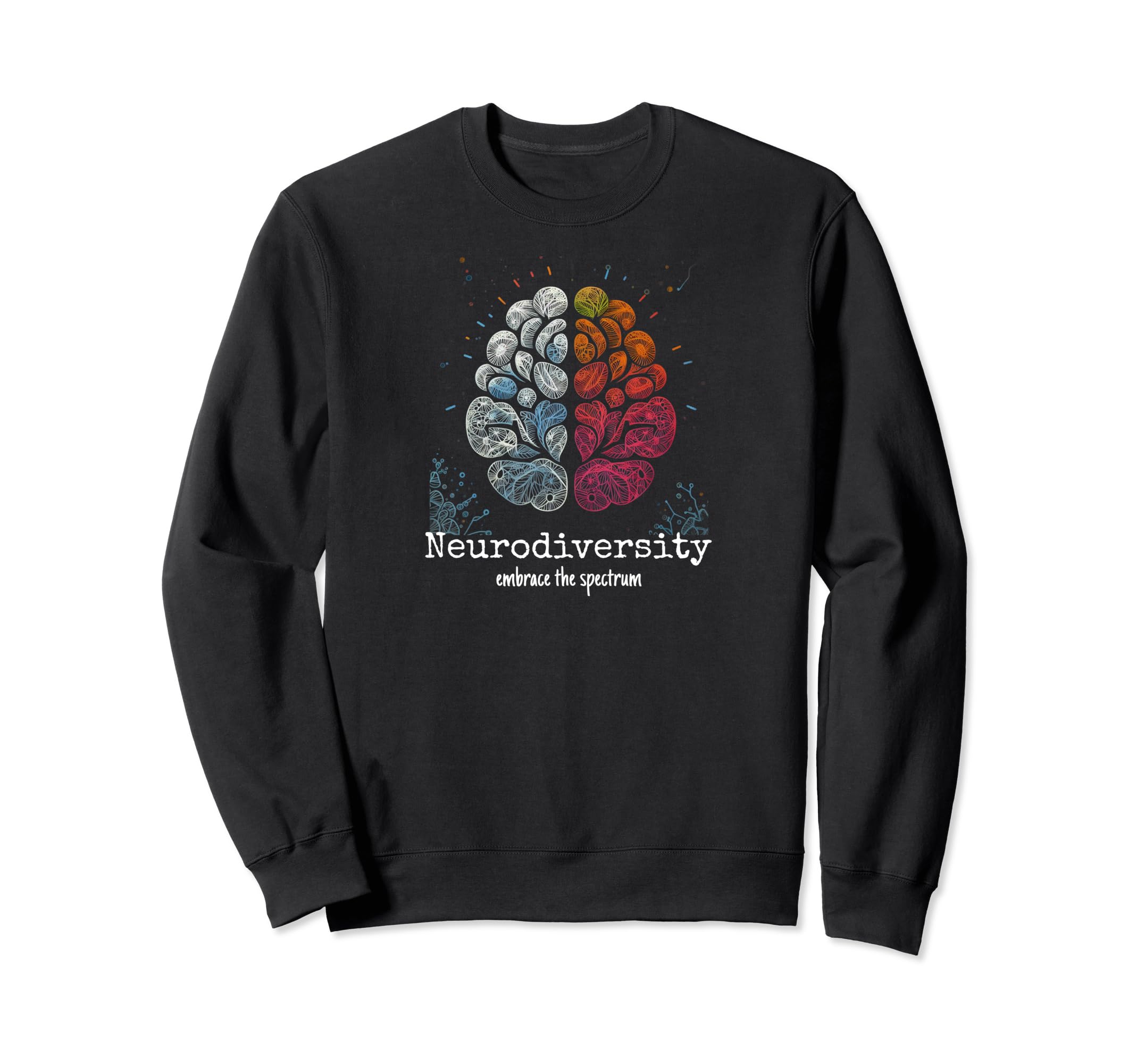 Colorful Rainbow Brain Sweatshirt - Aesthetic Graphic for Adults - T-Shirt, Sweatshirt, Hoodie
