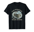 Easily Distracted Dragons And Books T-Shirt - Novelty Apparel Men Women - T-Shirt, Sweatshirt, Hoodie